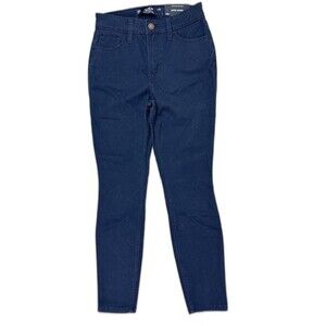 Hollister Size 000s Short Women Chino Jeans High Rise Super Skinny Navy Stretch